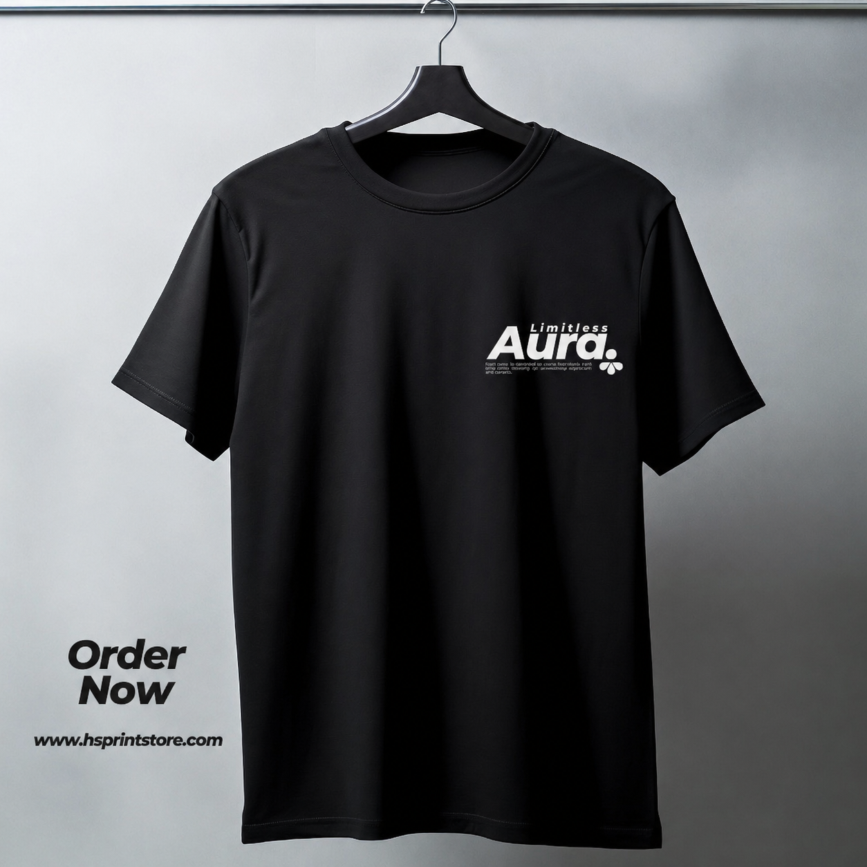 Black Polyester T-Shirt